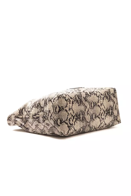 Gray leather women shoulder bag-null