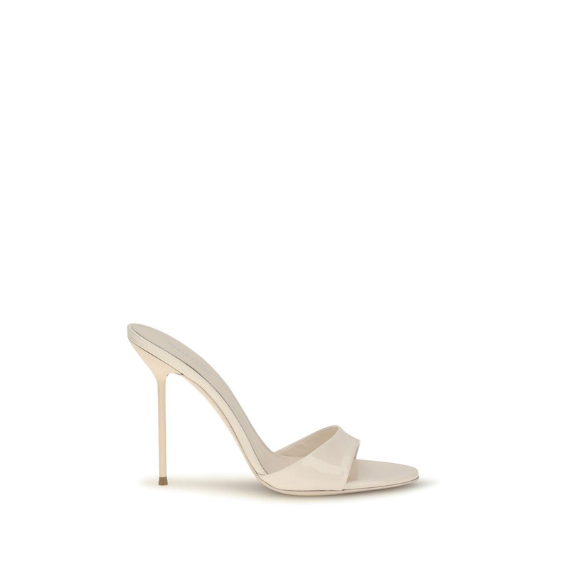 Beige calf leather bos taurus stiletto heel sandals-null
