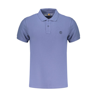 Blue cotton men polo, Blue, medium