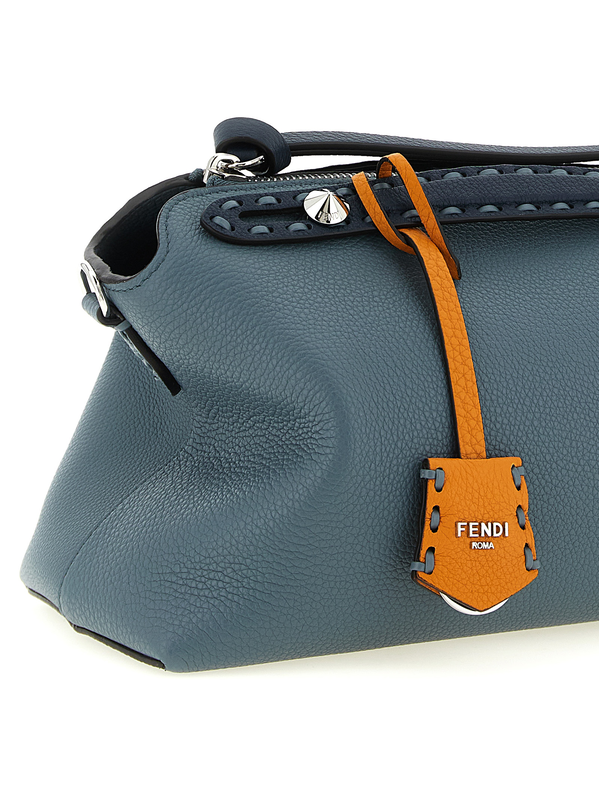Blue calfskin handbag-null