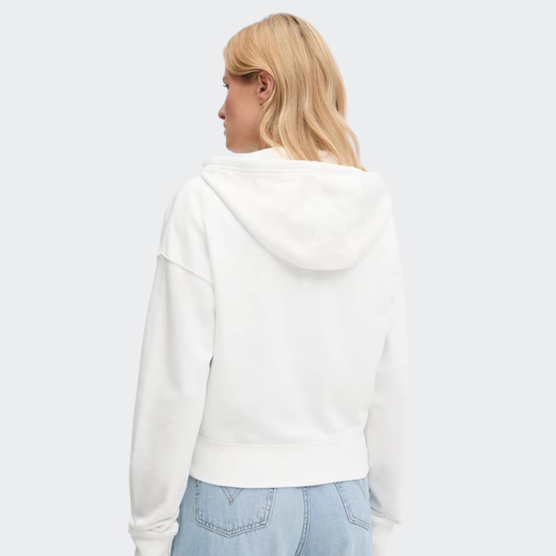 Womens boxy cropred zip thru hoodie-null