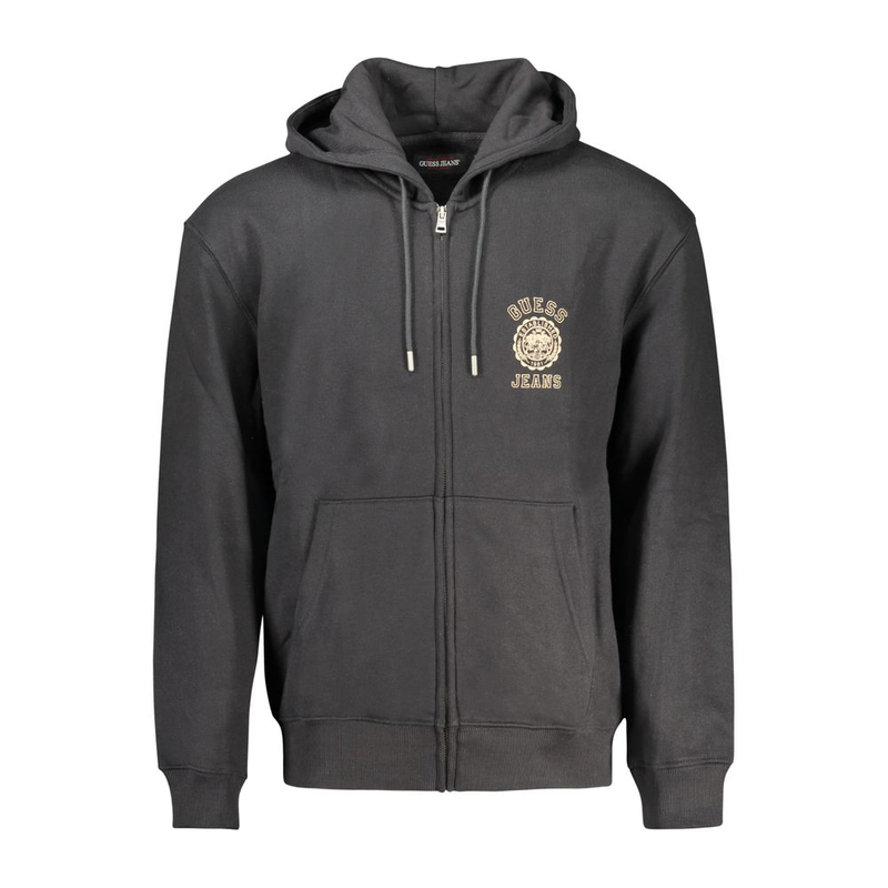Black cotton men's sweatshirt-null