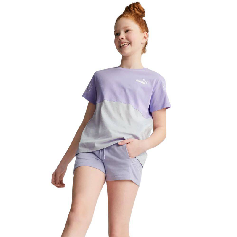 Power cat hugh-waist girls shorts image number null