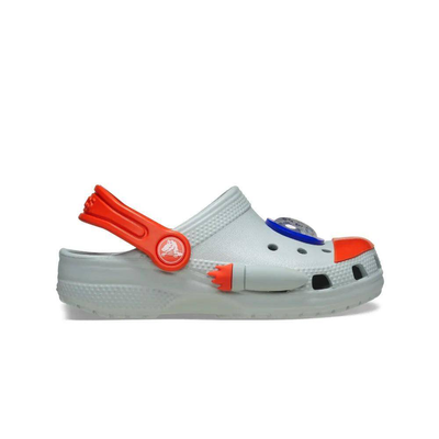 Classic rocket ship toddler clog, Grey / Multicolor, medium