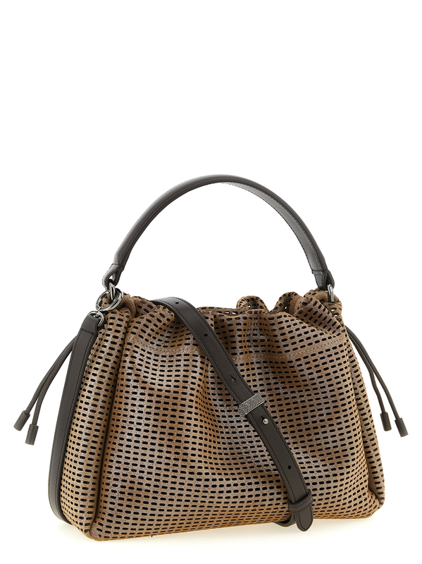 Brown calfskin handbag-null