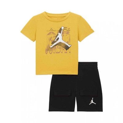 Nike jordan toddler Air 2 3d ft short set, Black, medium