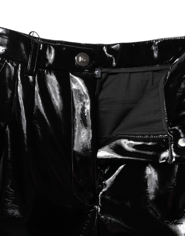 Black high waist cargo bootcut pants-null