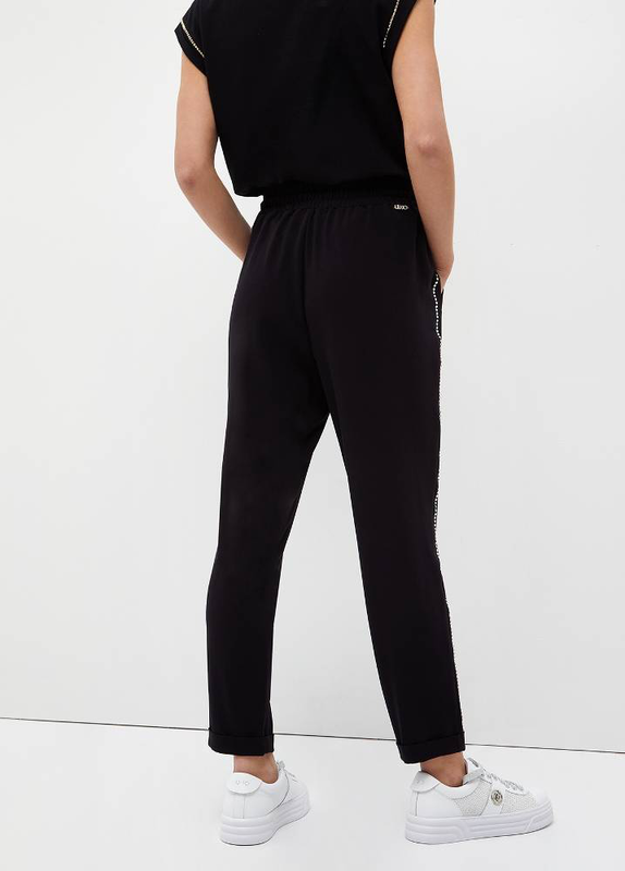 Eco friendly gging pants with applique gemstones-null