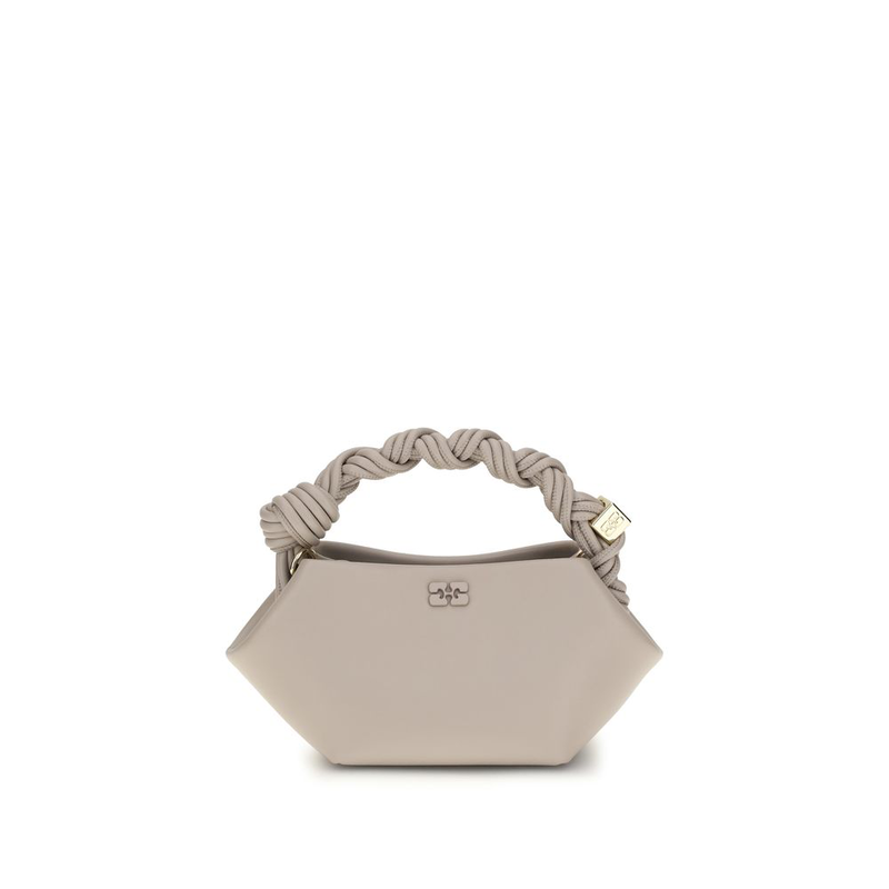Gray recycled leather handbag-null