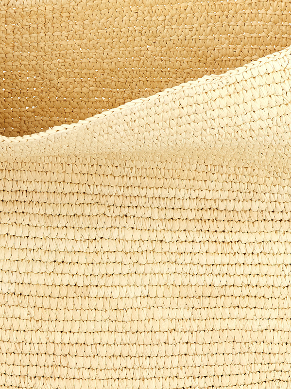 Beige raffia shoulder bag-null