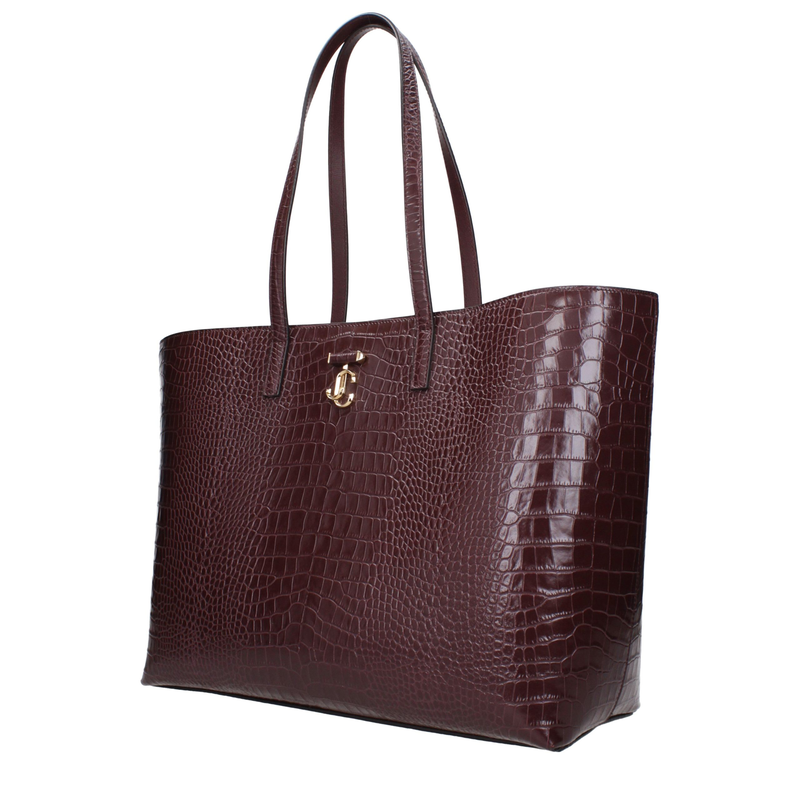 Red leather shoulder bag-null