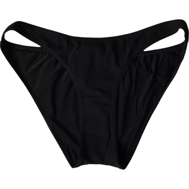 Black nylon swimwear beachwear bottom bikini-null