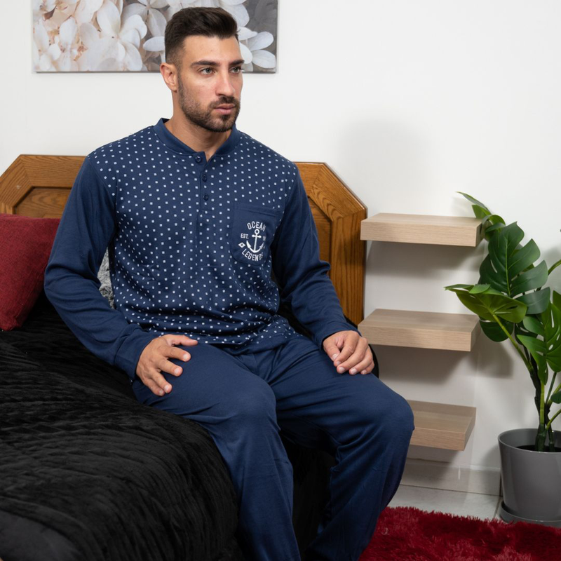 Mens pajamas in flanel fabric #m3225 image number null