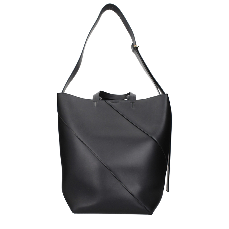 Black leather crossbody bag-null