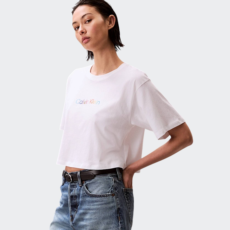 Cotton boxy crop pride tee-null