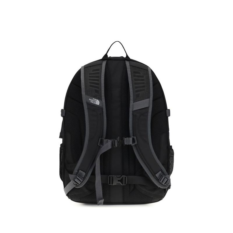 Black nylon backpack-null