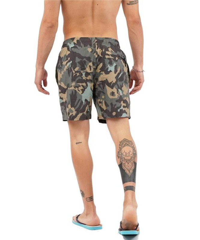 Mens printed packable volley swimshort image number null
