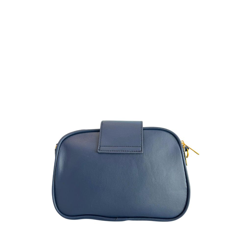 Blue pu women crossbody bag-null