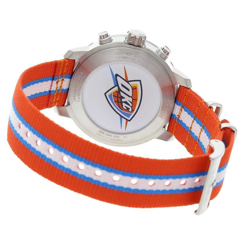 Orange nylon sport watch-null