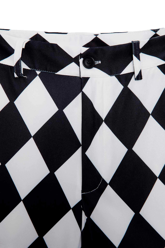 Diamond pattern trousers-null