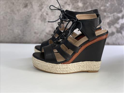 Platform sandals, Black, medium