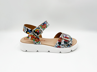 Lola canales open toe sandals lc6750, Multi, medium