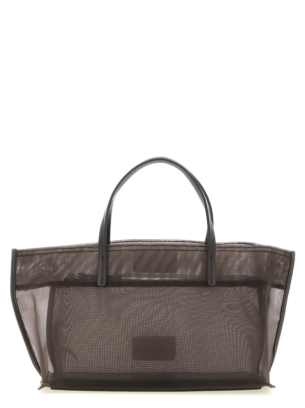 Brown polyamide tote bag-null