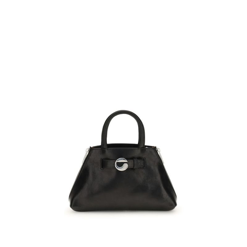 Black calf leather bos taurus shoulder bag-null