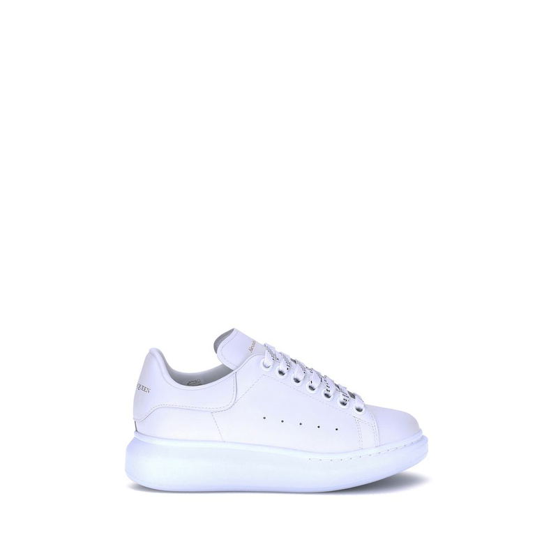 White calf leather bos taurus platform sneakers-null