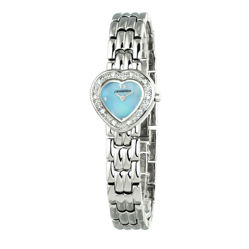 Silver stainless steel dress watch-null