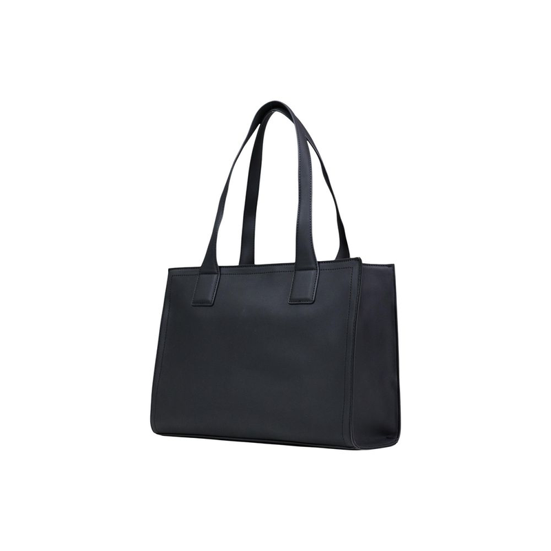 Black polyethylene handbag-null