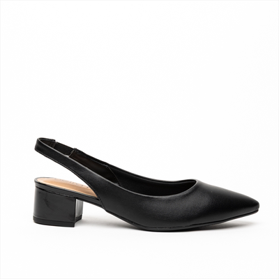 Beira rio block heel slingback pumps
