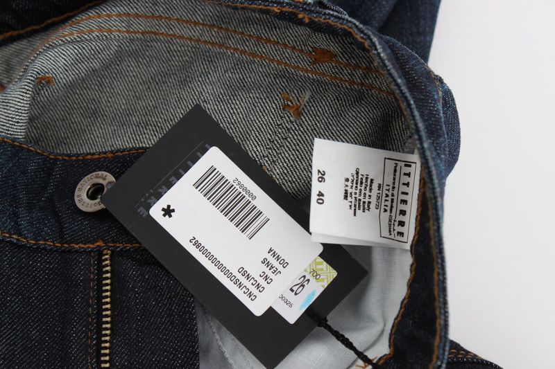 Blue cotton stretch slim fit jeans-null