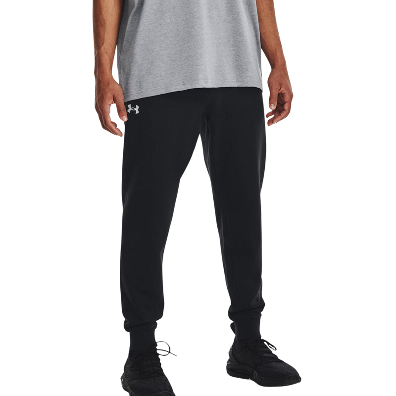 Under armour rival fleece men athletic joggers pants black 1379774-001-null