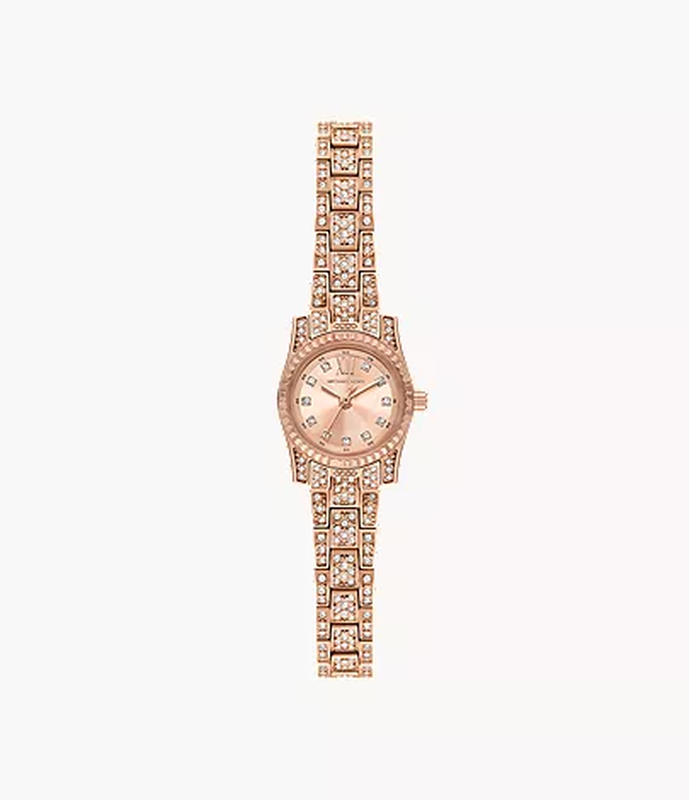 Michael kors mini lexington pav&eacute; rose gold-tone watch mk4863-null