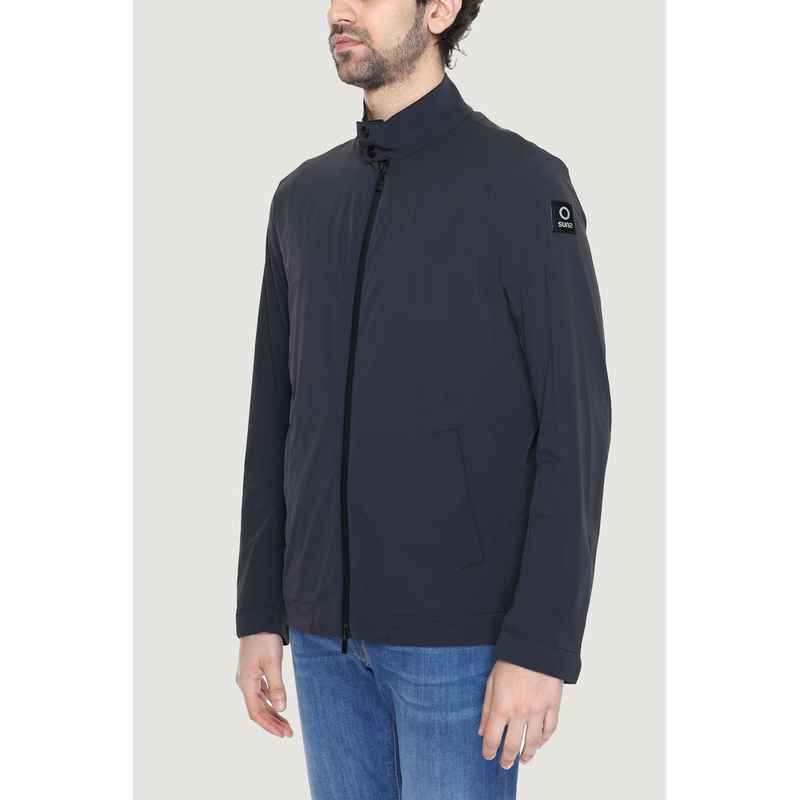 Black nylon shell jacket-null