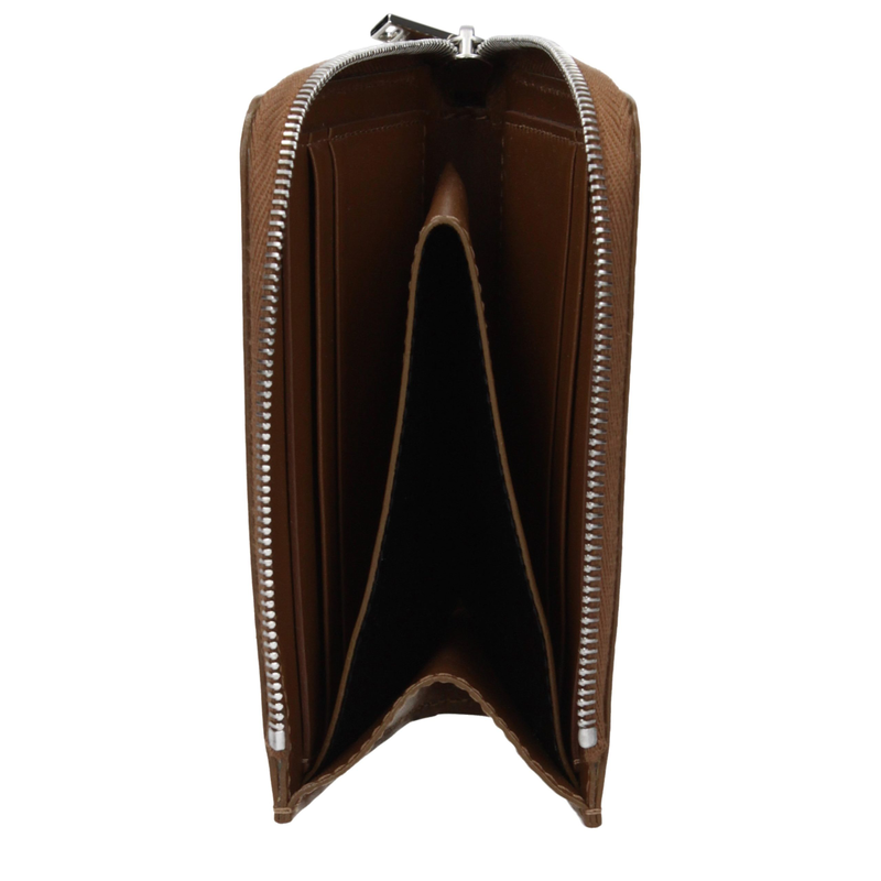 Brown leather wallet-null