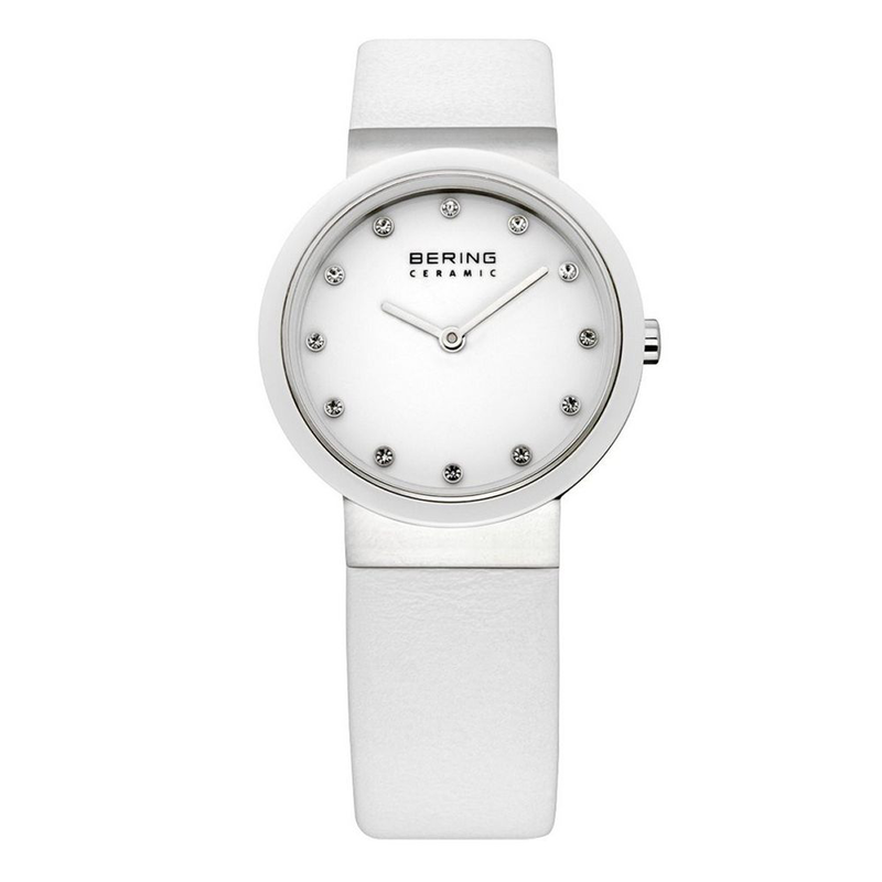 White fur dress watch-null
