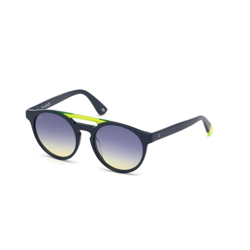 Blue plastic sunglasses-null