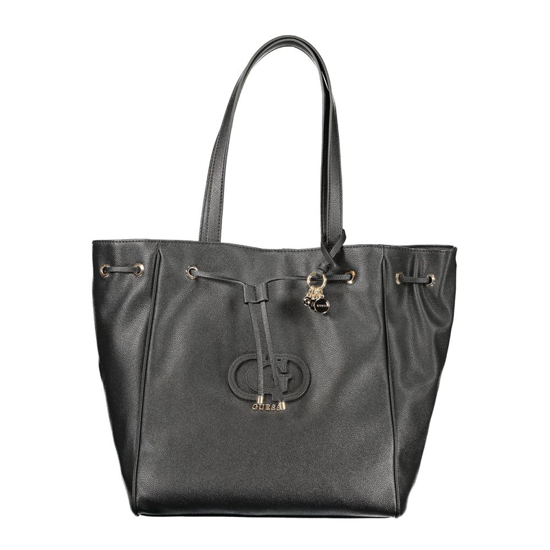 Nero poliuretano women handbag-null