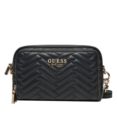 Guess γυναικεία τσάντα χιαστή, Black Καπιτονε, medium