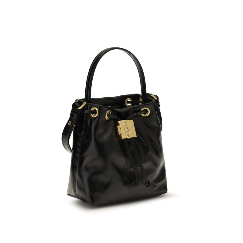 Black calf leather bos taurus backet bag-null