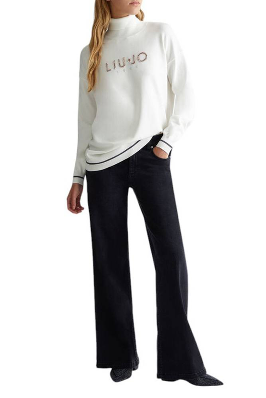 Product image: Turtleneck with logo and rhinestones-null