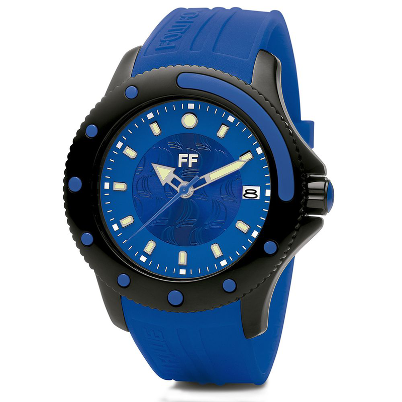 Blue synthetic sport watch-null