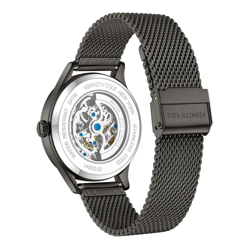 Gray stainless steel dress watch-null