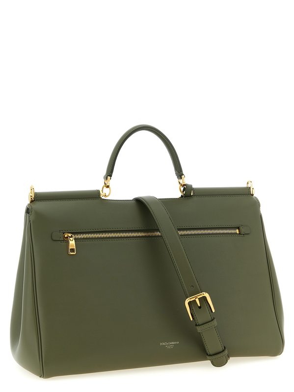 Bicolor calfskin handbag-null
