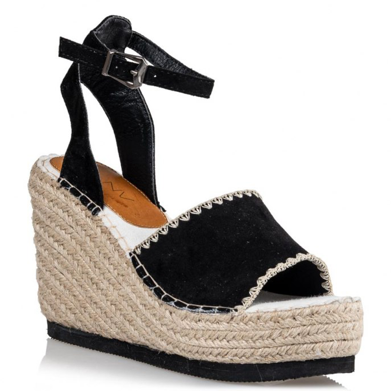 Wedge espadrilles missnv , black-null