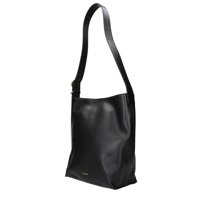 Black leather crossbody bag-null