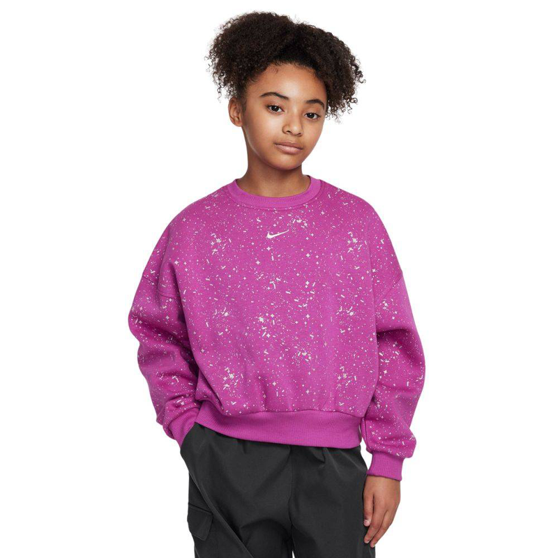 Girls nike sportswear club fleece shine crew-null