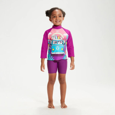Speedo infant digital long sleeve t-shirt, Purple, medium